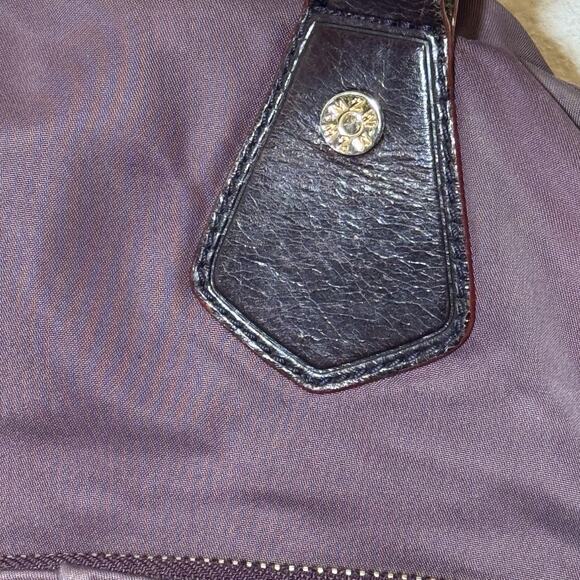 MZ Wallace Jane Bedford Purple Nylon and Leather Tote Shoulder Bag Purse - Picture 7 of 9